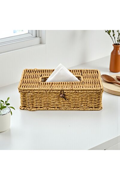 zezedesing Rattan Covered Napkin Holder