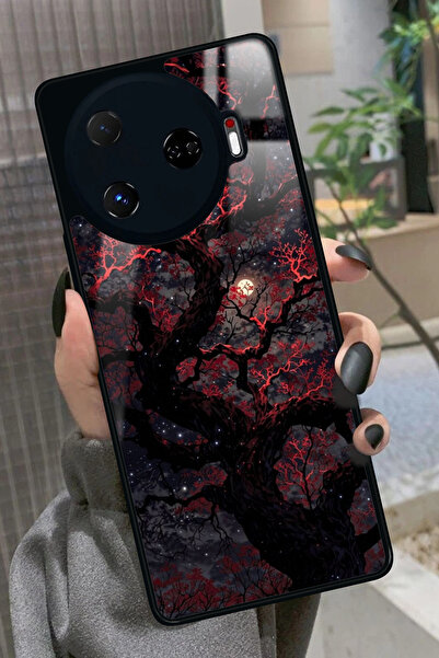 TECNO Camon 30 Pro Uyumlu Van Gogh Kırmızı Ağaç Tablo Tasarımlı Glossy Premium Kılıf