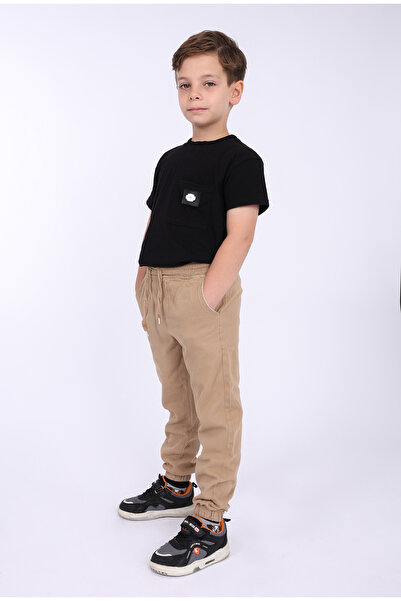 MYRAB DENİM Çocuk Beli Lastikli Kışlık Erkek Ve Kız Unisex Okulluk Pantolon