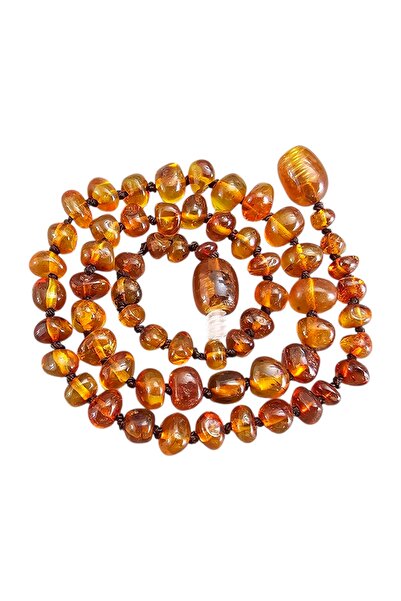 LEBLEBİ TESBİH Damla Kehribar Bebek Kolyesi Lt1412