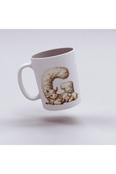 Kupa Letter C Design Cup, Cute Animal Themed Letter Cup