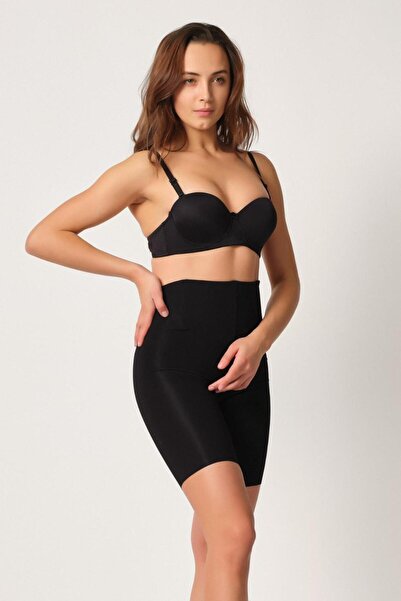 Emay Black Mi 2927 Low Waist Underwire Long Laser Corset