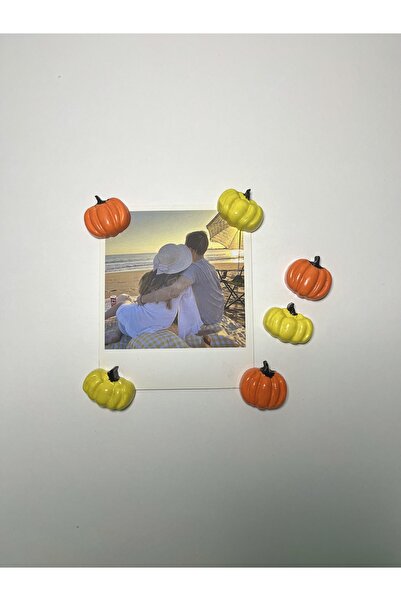Louve Store Sonbahar Temalı 6 Balkabağı Magnet , Buzdolabı Süsü , Fotoğraf Tu...