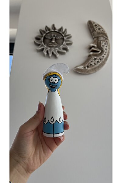 Alf Wood Şirin Büyük Boy Peg Bebek - El Yapımı Ahşap Oyuncak - Hediyelik