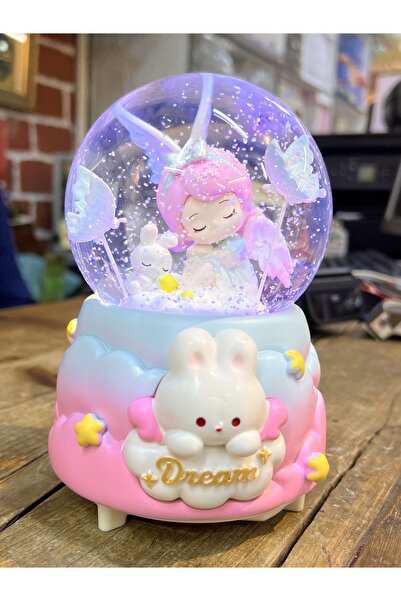 nesever store Mega Boy Kelebek ve Melek Kar Küresi Otomatik Işıklı Müzikli Ka...