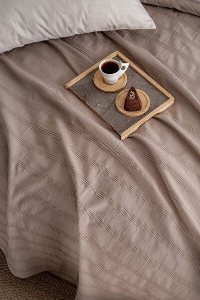 TICOTTO Alaca Çift Kişilik Pike Takımı, %100 Naturel Pamuk