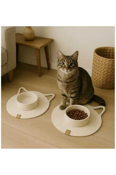 Hediyeninellitonu سجادة قطط من القش مصنوعة يدويًا