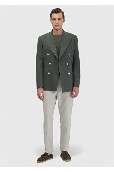 Ramsey Khaki Plain Slim Fit Jacket