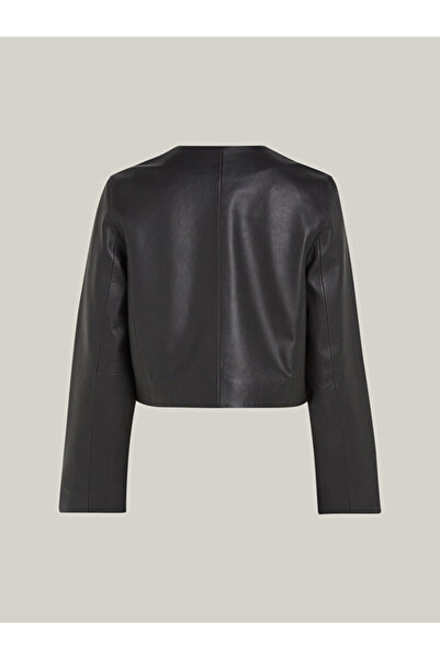 Tommy Hilfiger Women's Cropped Leather Jacket