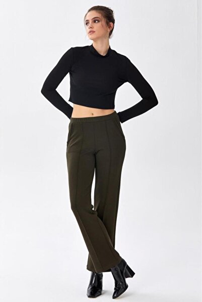 İKİLER Beli Lastikli Cepli Pantolon 256-2120
