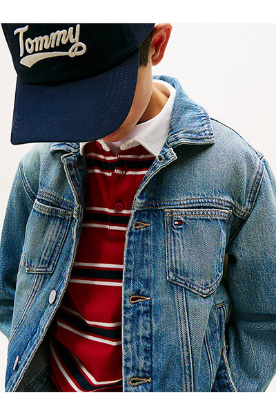Tommy Hilfiger Boy's Trucker Flag Denim Jacket