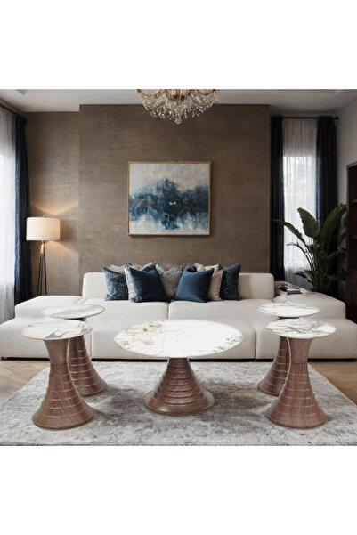 Tasamem Dafia 5-piece ceramic tea table set