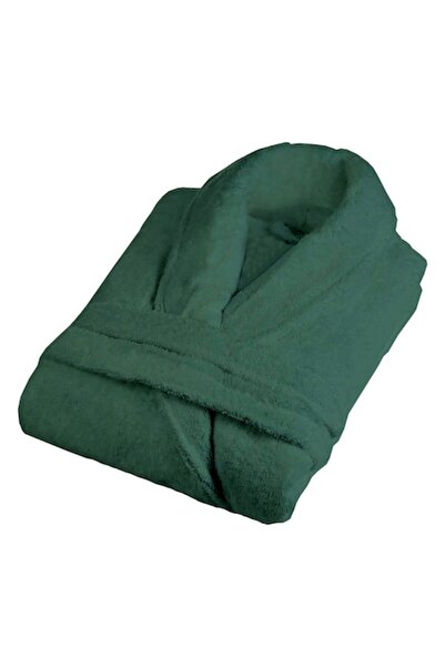 RALEX PUCIOASA Bathrobe and SPA Hotel with Kimono Collar Velour 100% Cotton, Unisex S/M, 420 grams/m², Green