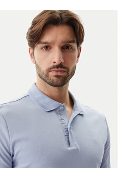 Calvin Klein Ανδρικό Πόλο K10K114135 Ανοιχτό Μπλε