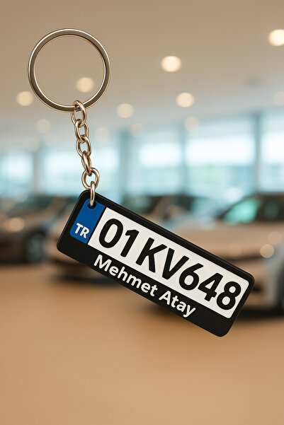 BasLab3D Kişiye Özel Tasarım Plaka Anahtarlık – PLA Plastik Dayanıklı – Hediy...