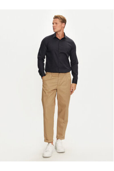 Calvin Klein Ανδρικό Πουκάμισο K10K113521 Μπλε Σκούρο Μπλε