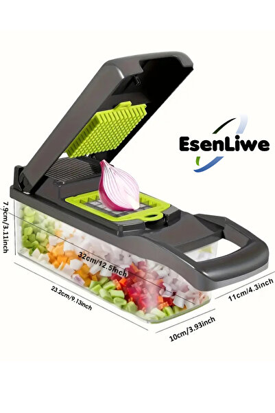 ESENLİWE Patates Sebze Küp Rende Doğrayıcı Dicer Mandolin Dilimleyici Jülyen Kesici Mutfak Chopper
