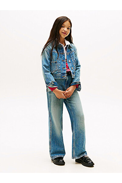 Tommy Hilfiger Girl's Denim Flag Jacket