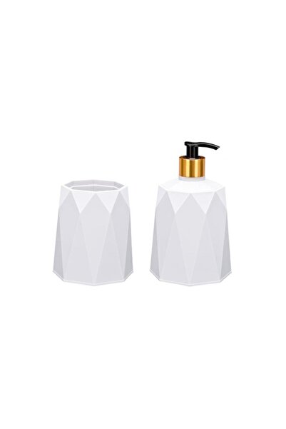 Omnipazar طقم حامل فرشاة أسنان وصابون سائل من جيو مكون من قطعتين ELF-577