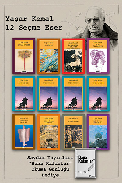 Yapı Kredi Yayınları İnce Memed - Sarı Sıcak - Binboğalar Efsanesi - Yılanı Öldürseler... Yaşar Kemal'den 12 Dev Eser