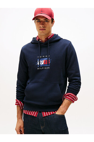 Tommy Hilfiger Ανδρικό φούτερ με γραφικό γραμμικής σημαίας