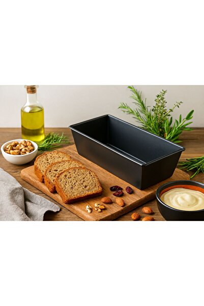 TARIK HOME قالب كيك باتون احترافي قطعة واحدة - قاعدة غير لاصقة، أداء متميز للخبز 21×11×10 سم.