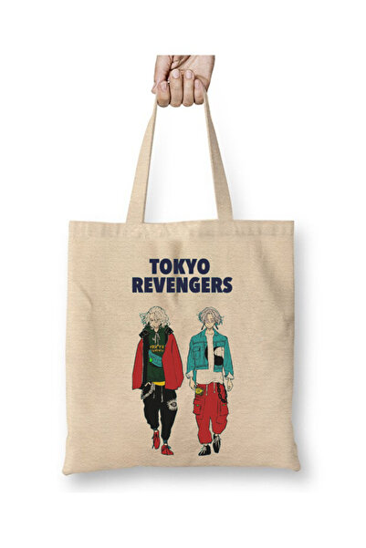 Toyaso Tokyo Revengers Mikey Біла тканинна сумка з довгими ручками Сумка для покупок Сумка для пляжу