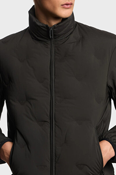 Emporio Armani With Logo Regular Fit Stand Collar Puffer Jacket Men's Jacket Em003045 Af18232 U8120