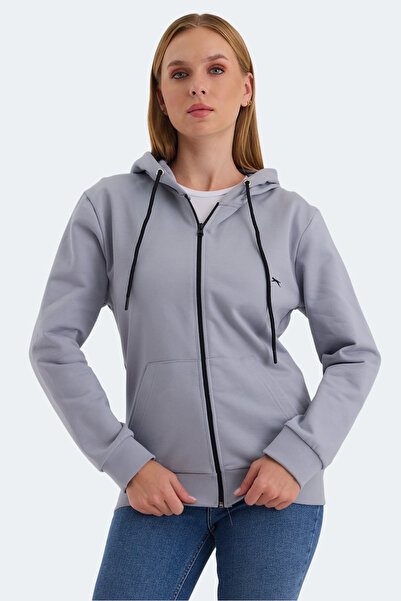 Slazenger KATYA 2 li set Kadın Gri - Yeşil Sweatshirt