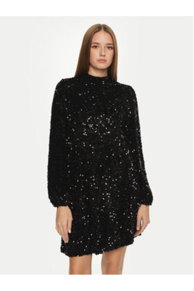 VILA Γυναικείο Φόρεμα Κοκτέιλ 14103750 Μαύρο