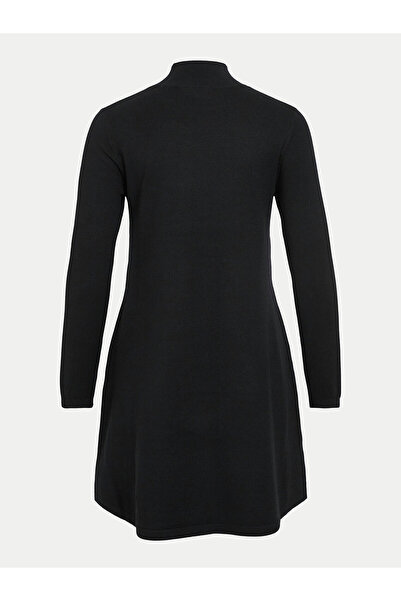 VILA Γυναικείο Πλεκτό Φόρεμα 14087511 Μαύρο