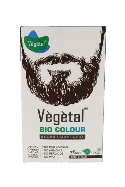 Vegetal صبغة حيوية للشارب واللحية بني غامق 100 جرام