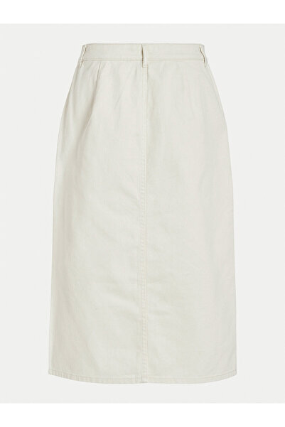 VILA Γυναικεία Φούστα Τζιν 14099130 Εκρού