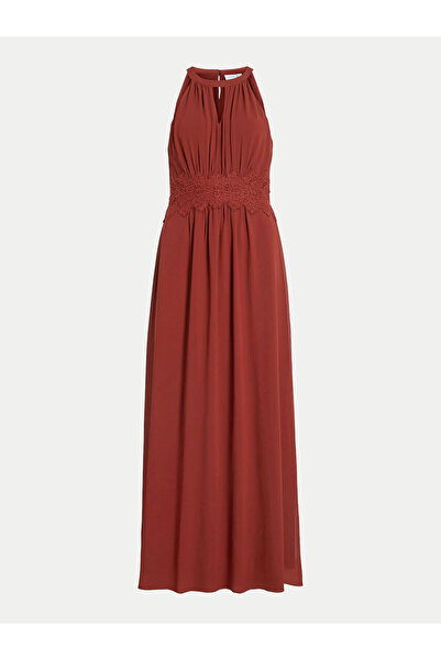 VILA Γυναικείο βραδινό φόρεμα 14052647 Καφέ