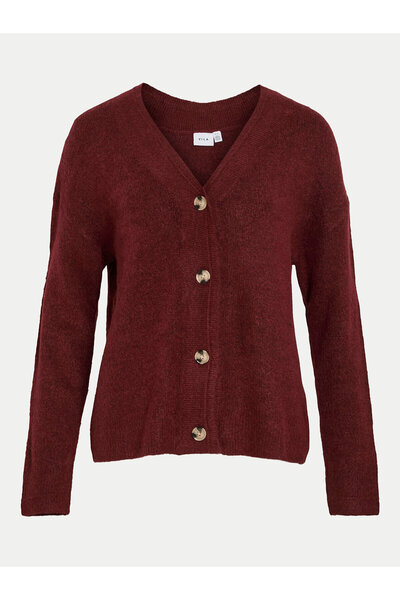 VILA Γυναικεία Ζακέτα 14101549 Κόκκινη