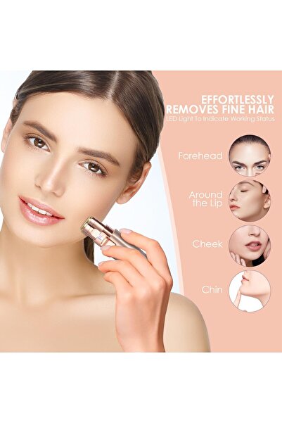 VG VOGCREST Rechargeable Eyebrow Trimmer & Facial Hair Remover for Women, 2 IN 1 Eyebrow Razor and Flawless Hair