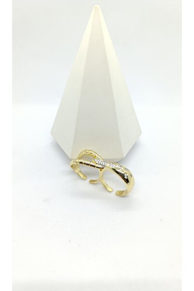 ndjewelry العناق الذهبي – خاتم مزدوج مغلف بالذهب