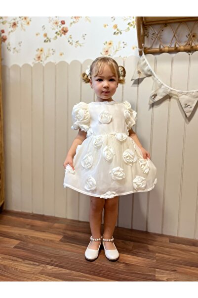 WECAN EXCLUSİVE Little Mio Roses Özel Gün Elbise