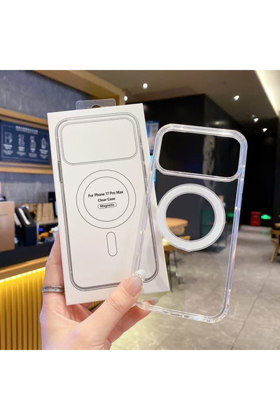 Shopi جراب هاتف مغناطيسي شفاف مضاد للصدمات من مادة TPU لهاتف iPhone 15 16 17 ...