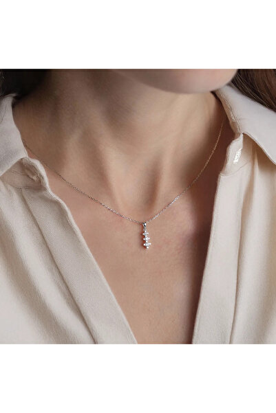 Pırlandia 0.15 Karat Pırlanta Üç Taş Kolye