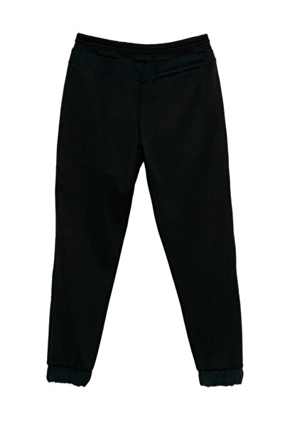 PAUL&SHARK Men's Regular Fit Cotton Black Trousers with Elastic Waist and Cuffs 15311831-011