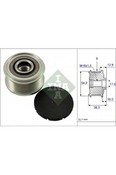 Psa Alternator Kasnagı (rulmanlı) Partner P206 P307 P308 1,6hdi C2 C3 C3 Picasso Berlingo II Dv6 (