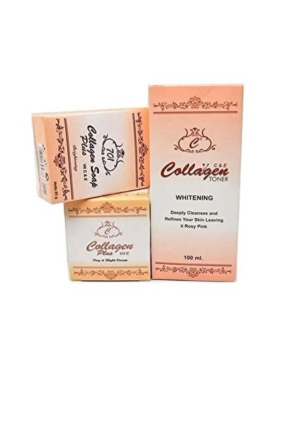 Collagen5 مجموعة صابون التبييض كولاجين بلس 701، تونر وكريم الكولاجين