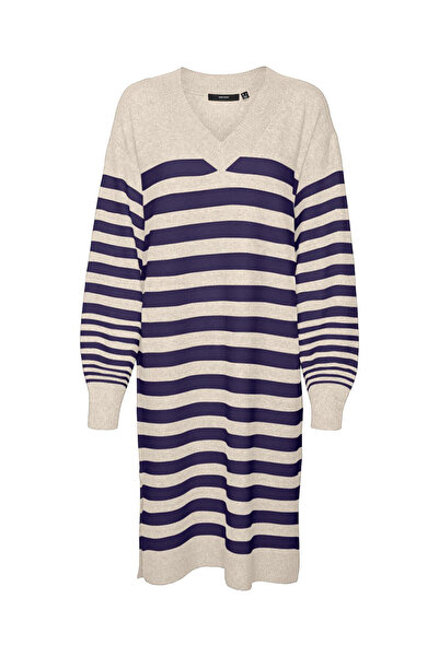 Vero Moda Γυναικείο Πλεκτό Φόρεμα 10291350 Μπεζ