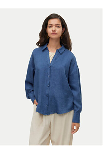 Vero Moda Γυναικείο Πουκάμισο 10316389 Μπλε Σκούρο Μπλε