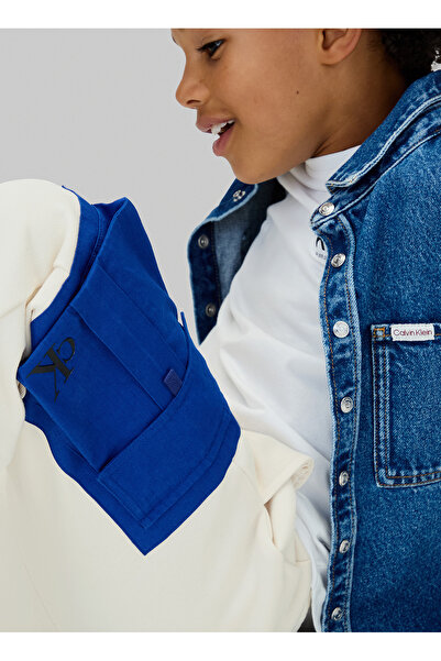 Calvin Klein Lastikli Paça Ekru Erkek Çocuk Eşofman Altı IB0IB02572PGB