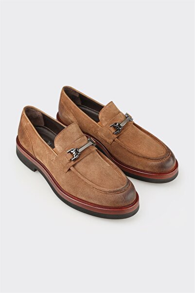 Elle Shoes Camel Deri Erkek Günlük Ayakkabı