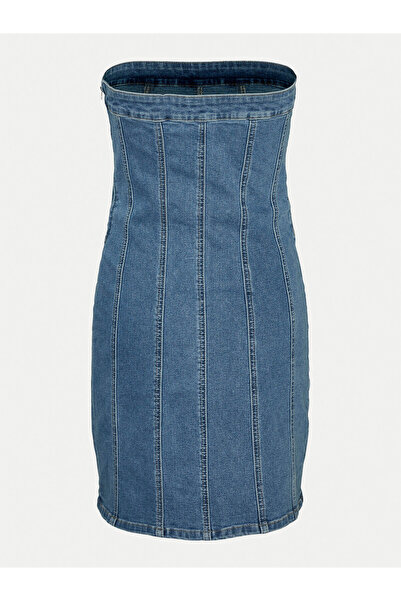 Vero Moda Γυναικείο Φόρεμα Τζιν 10310272 Μπλε