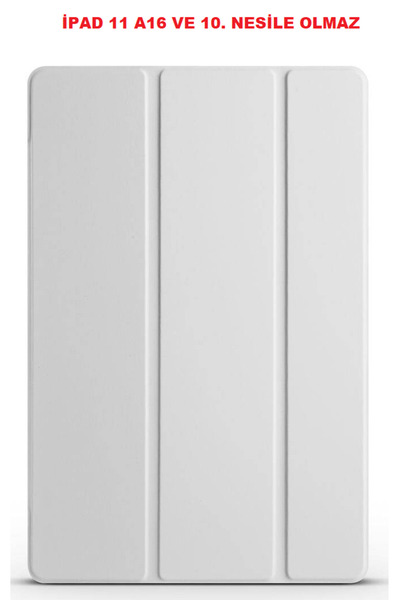 Fibaks iPad Air 11 Inch M2 M3 Çip Air 4. /5. /6. Nesil Kılıf Gri Kapaklı Uyku Modlu Smart Kapak