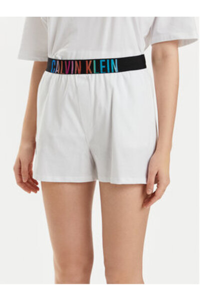 Calvin Klein Γυναικεία Σορτς από Υλικό Εσωρούχων 000QS7194E Λευκό